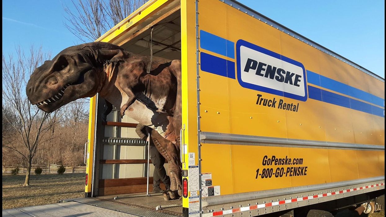 Dinosaur in penske truck