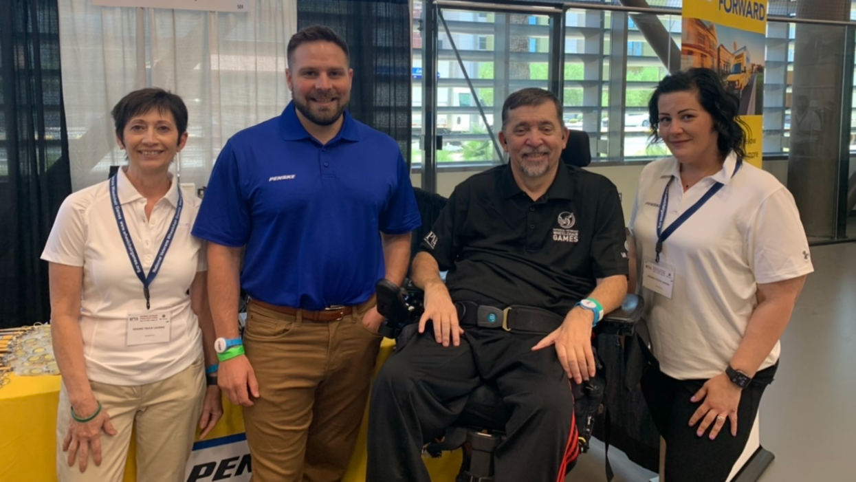 Penske associates with Paralyzed Veterans of America President Charlie Brown