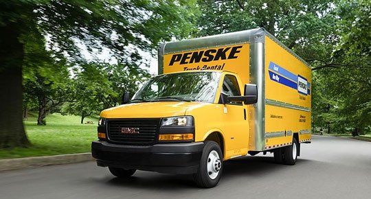 Penske Trucks in front of district office
