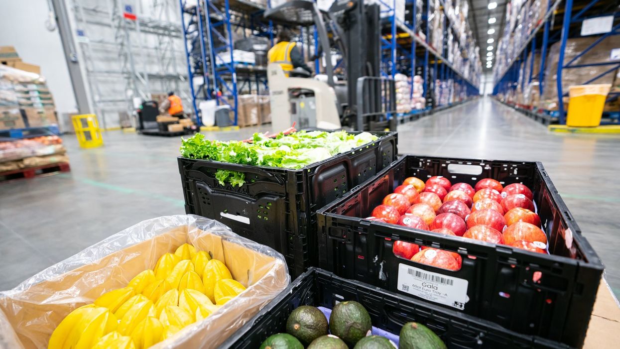produce in logistics warehouse
