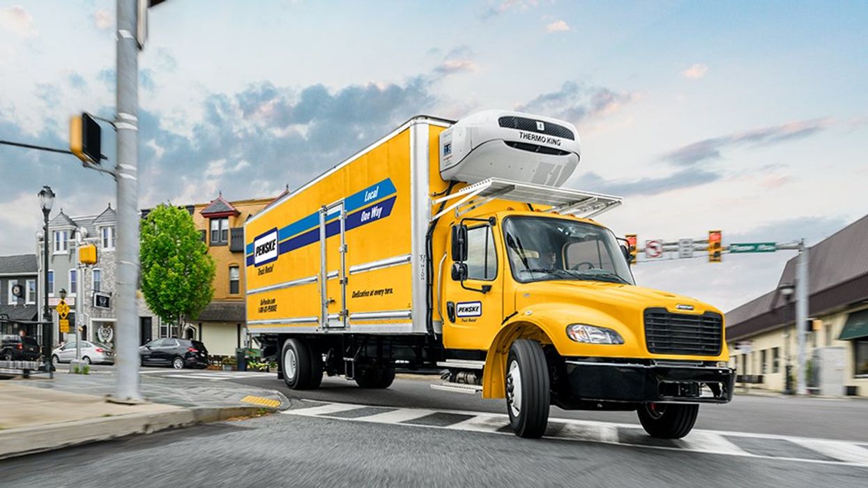 Refrigerated truck on the road