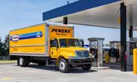 Truck at gas station