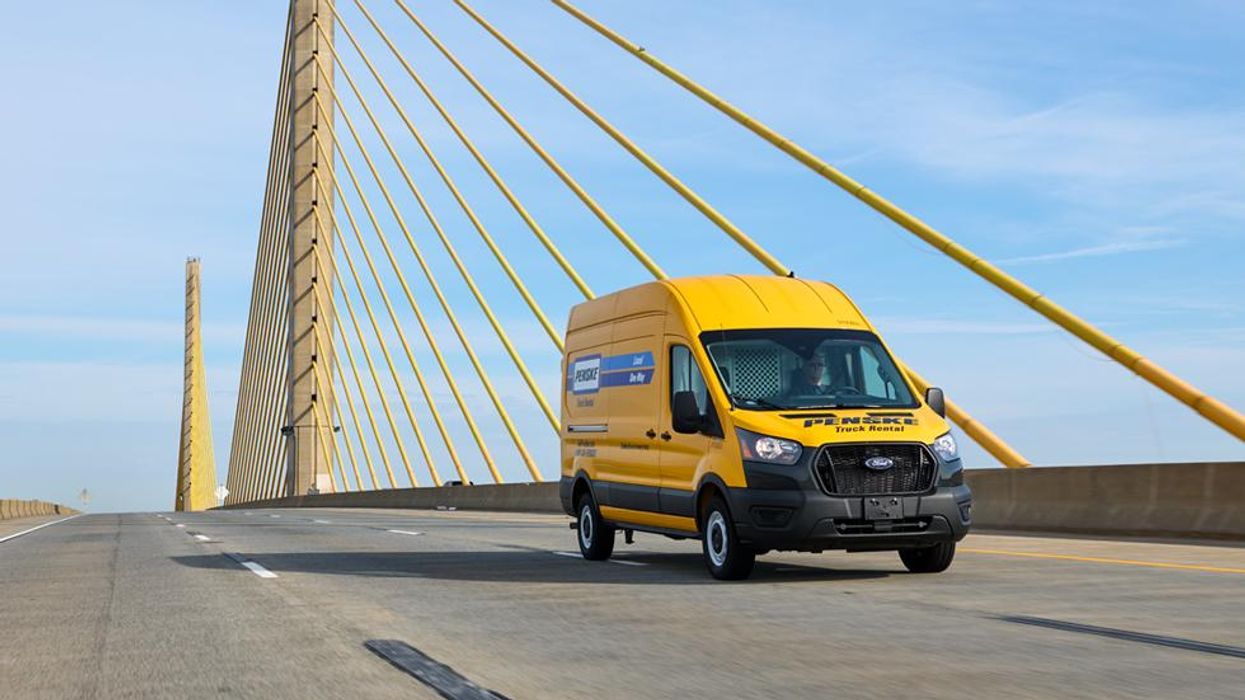 Yellow Penske Cargo Van